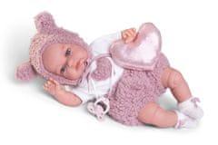 Rappa Antonio Juan 70361 TONETA - realistická bábika bábätko so špeciálnou pohybovou funkciou a mäkkým látkovým telom - 34 cm