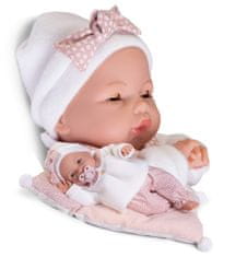 Rappa Antonio Juan 14363 BIMBA - žmurkajúca bábika bábätko so zvukmi a mäkkým látkovým telom - 37 cm