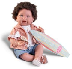 Rappa Antonio Juan 33361 PIPO HAIR - realistická bábika bábätko s mäkkým látkovým telom - 42 cm