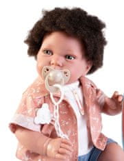 Rappa Antonio Juan 33361 PIPO HAIR - realistická bábika bábätko s mäkkým látkovým telom - 42 cm