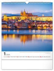 Notique Nástenný kalendár Praha 2025, 30 x 34 cm