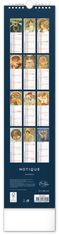 Notique Nástenný kalendár Alfons Mucha 2025, 12 x 48 cm