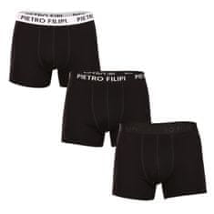 Pietro Filipi 3PACK pánske boxerky čierné (3BCL004) - veľkosť XXL