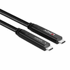 Lindy Kábel USB 3.2 Gen 1, Typ C CM/CM 10m, 5Gbps, PD 60W 20V3A, čierny, aktívny, optický