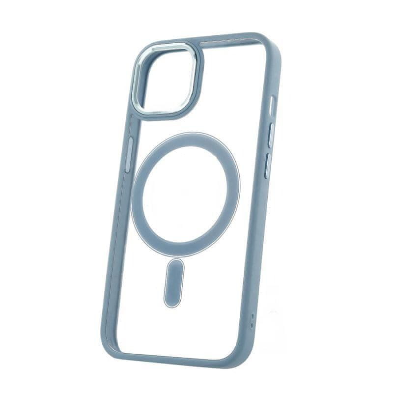 CPA Silikonové TPU pouzdro Satin Clear Mag pro iPhone 14 modré (GSM178077)