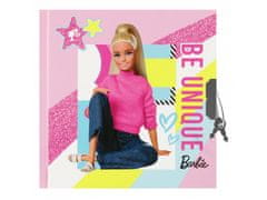 sarcia.eu Denník Barbie v líniách, uzamykateľný na zámok 14x14x1 cm 