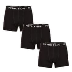 Pietro Filipi 3PACK pánske boxerky čierné (3BCL002) - veľkosť XXL