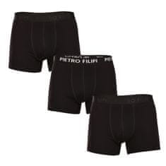 Pietro Filipi 3PACK pánske boxerky čierné (3BCL005) - veľkosť XXL