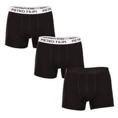 Pietro Filipi 3PACK pánske boxerky čierné (3BCL007) - veľkosť XXL