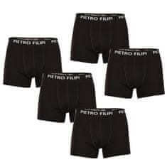 Pietro Filipi 5PACK pánske boxerky čierné (5BCL002) - veľkosť M