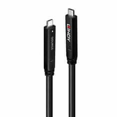 Lindy Kábel USB 3.2 Gen 1, Typ C CM/CM 10m, 5Gbps, PD 60W 20V3A, čierny, aktívny, optický
