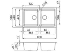 Elleci Granitový kuchyňský dřez BEST 450 K62