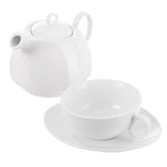 ORION 129428 Biela porcelánová čajová súprava MONA 3 ks