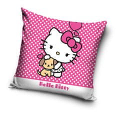 Carbotex Obliečka na vankúš Hello Kitty Dots 40x40 cm Velúr