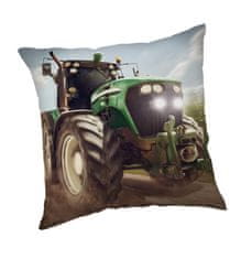 Jerry Fabrics Obliečka na vankúš Tractor Green 45x45 cm