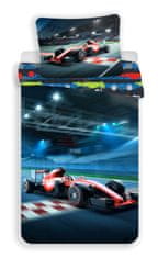 Jerry Fabrics Súprava obliečok Car Racing modrá Formula 1 140×200 cm, 70×90 cm