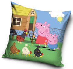 Carbotex Obliečka na vankúš Peppa Pig Feed 40x40 cm Velúr