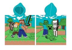 Carbotex Plážová osuška Minecraft Field Pončo 50x115 cm