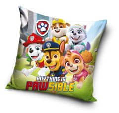 Carbotex Paw Patrol Pawsible zamatový poťah na vankúš 40x40 cm