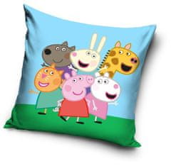 Carbotex Obliečka na vankúš Peppa Pig Friends 40x40 cm Velúr