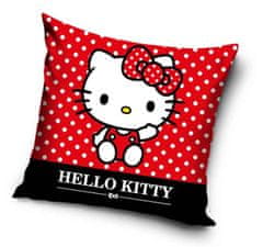 Carbotex Obliečka na vankúš Hello Kitty Red 40x40 cm Velúr