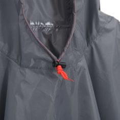 Vidaxl Pončo do dažďa s kapucňou dizajn 2 v 1 sivo-oranžové 223x145 cm