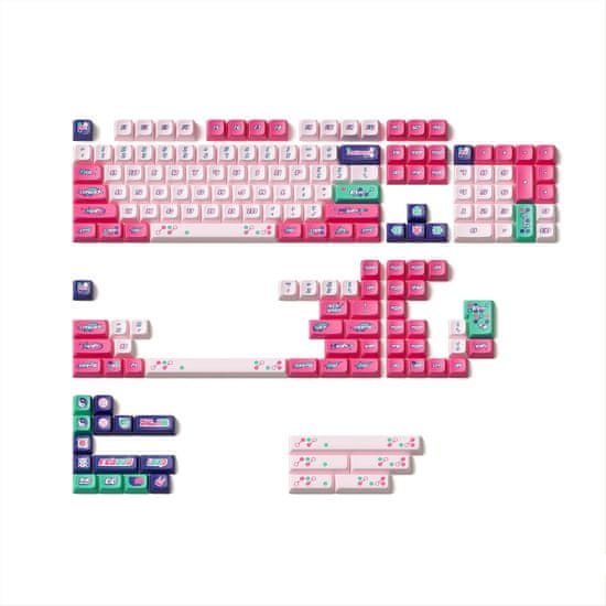 NuPhy Keycaps PBT KDA Dye-sub Y2K, ANSI / ISO, US Layout, počet 171 - Náhradné klávesy, Wave