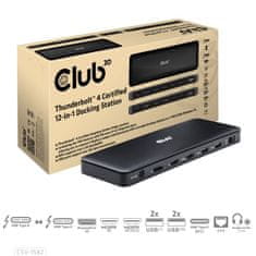 Club 3D Dokovací stanice Thunderbolt 4 (Certified), 12v1 (CSV-1582)