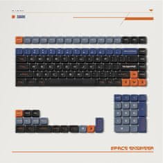 NuPhy Keycaps PBT nSA Dye-sub Space Engineer ANSI, US Layout, počet 117 - Náhradné kľúče, Dark