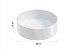 Deftrans Keramické umývadlo na dosku 41x41x12,5 cm kruhové