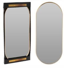 Koopman Nástenné zrkadlo oválne 32x72 cm zlaté moderné