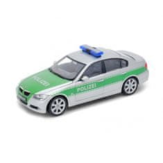 Welly 1:24 BMW 330i Polizei Strieborná