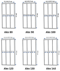 REA ALEX posuvné sprchové dvere - chróm, 100 x 190 cm, REA-K0546