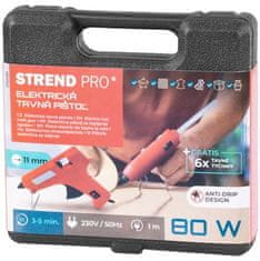 Strend Pro Pištoľ Strend Pro, lepiaca, v kufríku, 60-80 W, na tavné tyčinky 11 mm