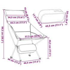 Vidaxl Skladacie kempingové stoličky 2 ks čierne oxford látka a hliník