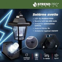 Strend Pro Meteostanica SWS29, 158 cm, zrážkomer, teplomer, solárna lampa, smer vetra