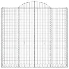 Petromila vidaXL Oblúkové gabiónové koše 12 ks 200x30x180/200 pozinkované železo