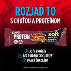 CORNY Proteín SOFT Lieskový oriešok-nugát 12x45g