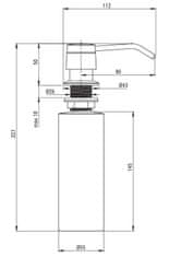 Deante Dávkovač chróm - dávkovač, na umývací prostriedok (ZZZ_002D)