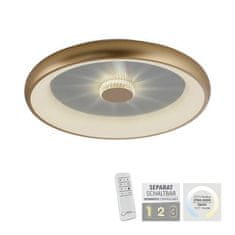 PAUL NEUHAUS LEUCHTEN DIREKT aj s JUST LIGHT LED stropné svietidlo matná mosadz 61x61 kruhové krištáľový efekt stmievateľné CCT 2700-5000K LD 14386-60