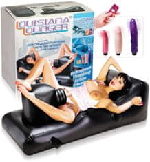 XSARA Nafukovací vibrační lehátko "louisiana lounger black" dsr 0565369