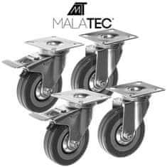 Malatec 22537 Otočné kolesá - súprava 4 ks