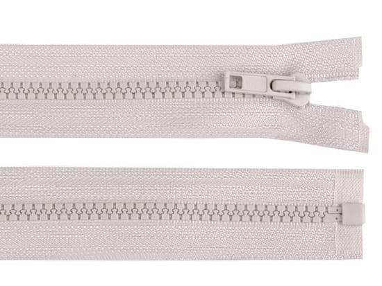 Kostený zips No 5 dĺžka 45 cm bundový - šedá svetlá