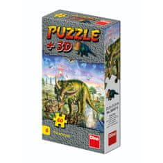 Dino Toys Puzzle 60 Dinosaury + figúrka Dino 