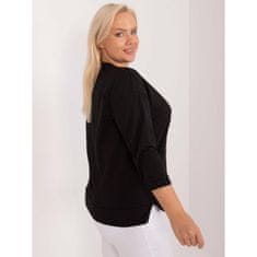 RELEVANCE Dámska blúzka s rozparky plus size čierna RV-BZ-9548.16X_408271 Univerzálne