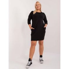 RELEVANCE Dámske šaty s vreckami plus size čierne RV-SK-9390.32_408049 Univerzálne