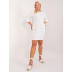 RELEVANCE Dámske šaty na gombíky plus size ecru RV-SK-9390.32_408066 Univerzálne