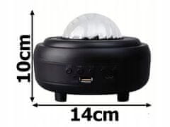 Verk  18287 LED projektor nočnej oblohy Bluetooth reproduktor biely