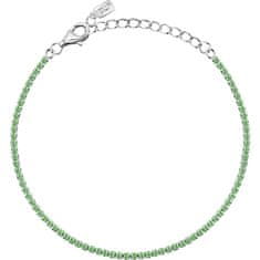 La Petite Story Strieborný tenisový náramok so zelenými zirkónmi Silver LPS05AWV36