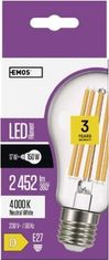 EMOS LED žiarovka Filament A67 17W E27 neutrálna biela